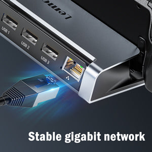 Lemorele Steam Deck Dock Console with USB-C to HDMI PD100W Gigabit Ethernet Console Hub Holder