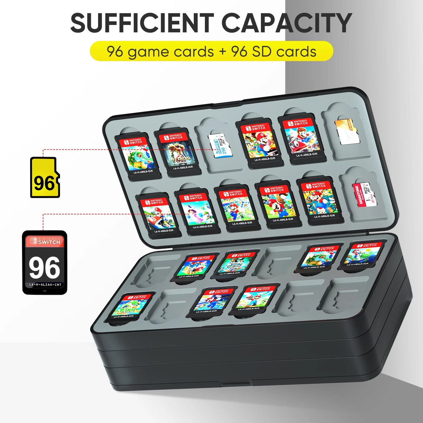 96 in 1 Storage Game Cards Case For Nintendo Switch OLED Protective Cards Case For Switch/Switch Lite