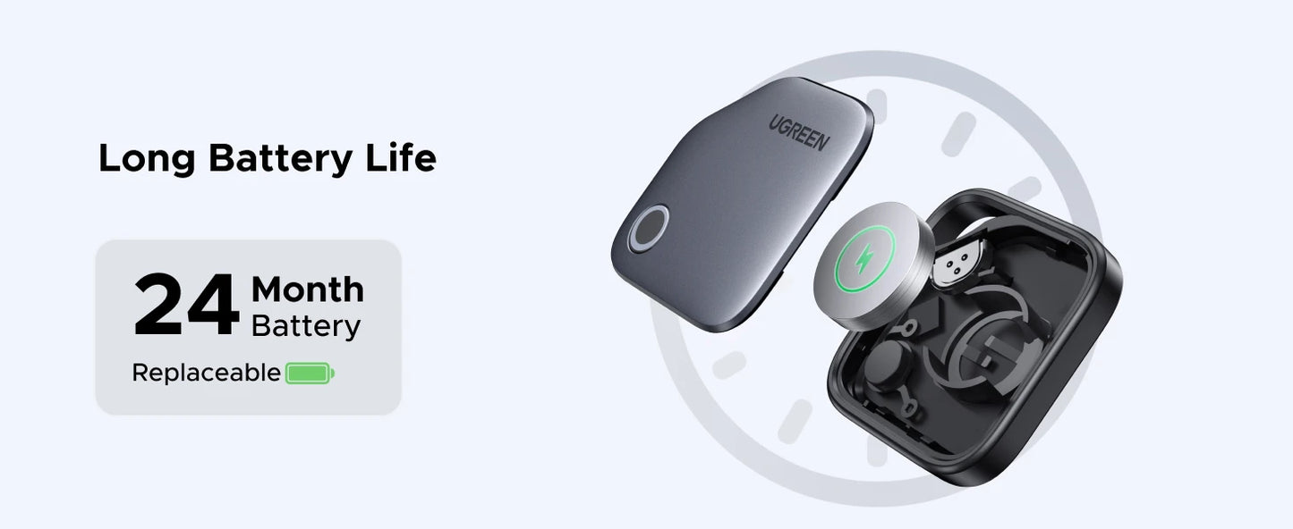 【2-Pack】 Smart Tag Bluetooth Tracker, Keys Finder Item Locator SmartTag Up to 2 Year Battery For iPhone Apple Find My (only IOS)