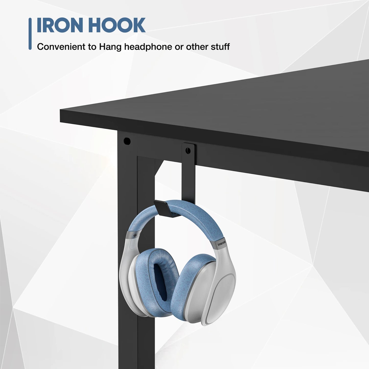 Computer Desk Writing Study Office Gaming Table Modern Simple Style Compact with Side Bag