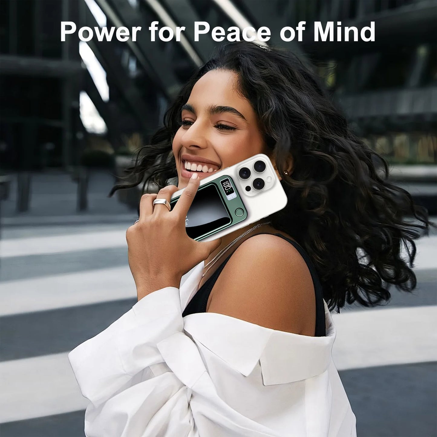 10000mAh Magnetic Charger Power Bank Wireless 22.5W USB-C Foldable Stand LED Display For IPhone 16/15/14/13/12