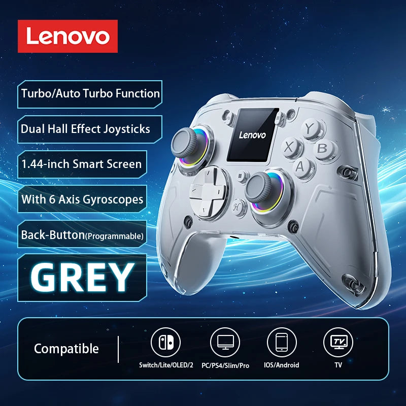 Lenovo X01 Smart Screen Wireless Elite Controller 3 Modes Hall Effect Triggers Joysticks Long Battery Life Paddles Gamepad New