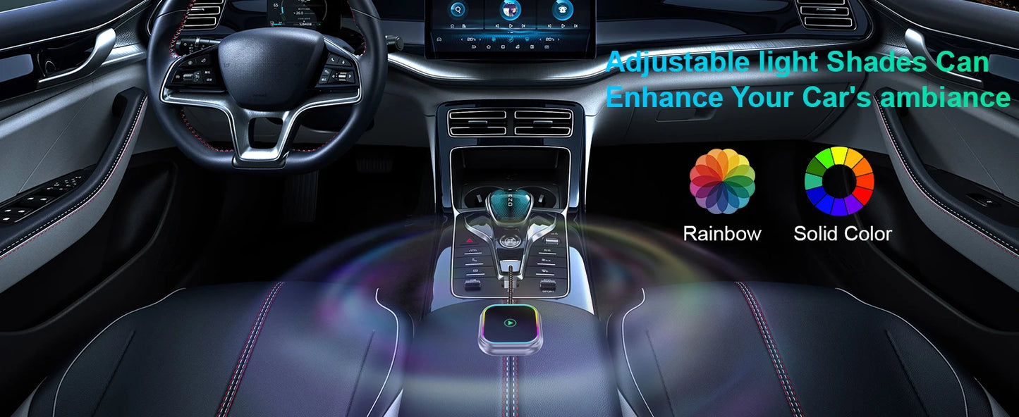2025 New iPhone Wireless Carplay Adapter Mini Android Auto Adapter Plug & Play Apple Carplay Dongle Wifi Bluetooth Connected
