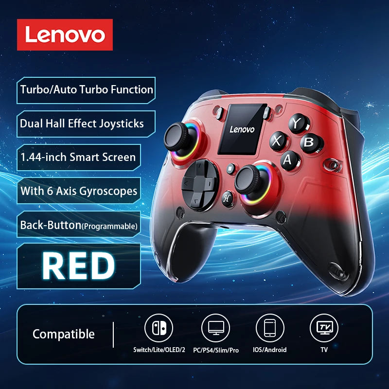 Lenovo X01 Smart Screen Wireless Elite Controller 3 Modes Hall Effect Triggers Joysticks Long Battery Life Paddles Gamepad New