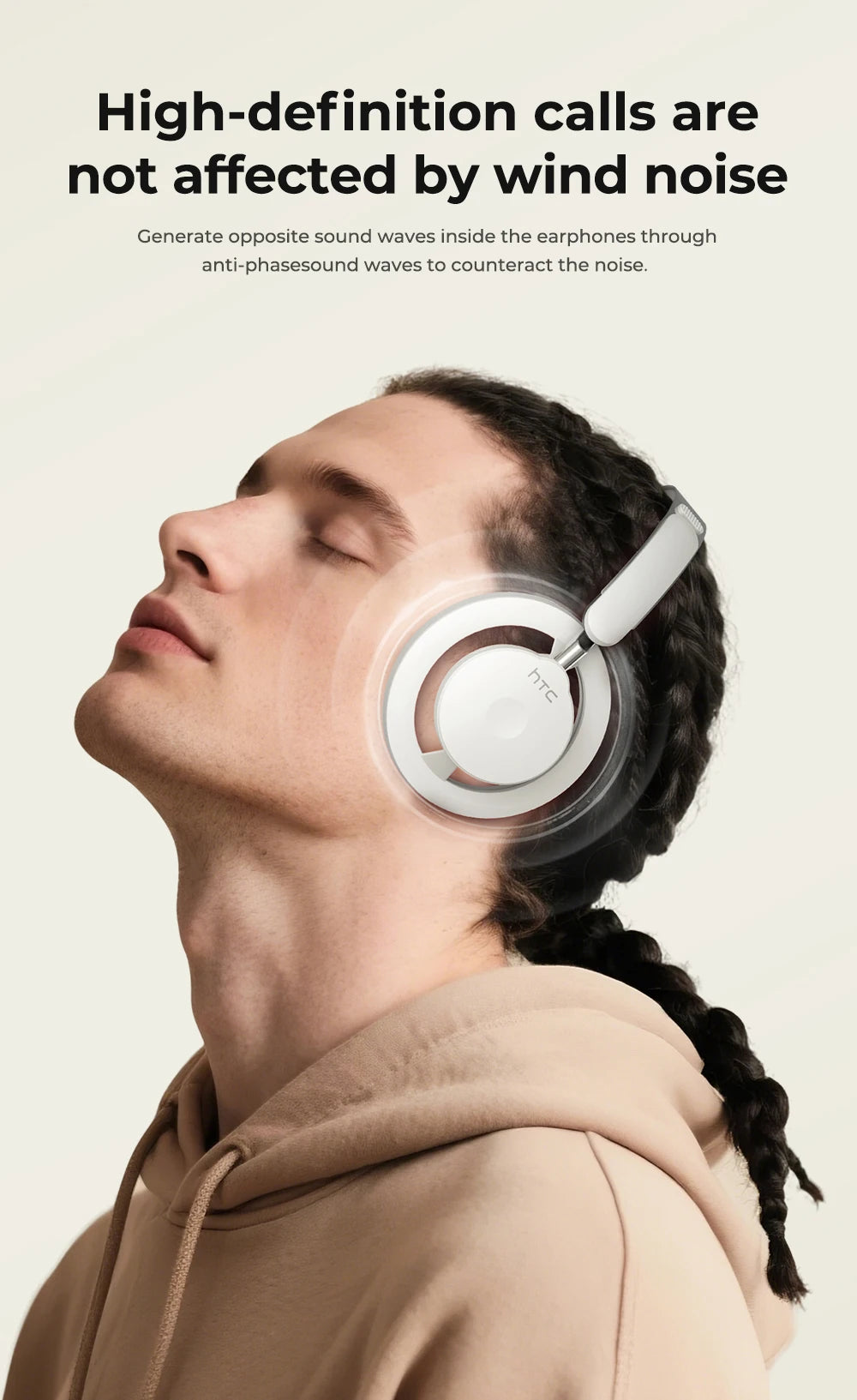 HTC HP06 Open-Ear Wireless Headphones Bluetooth V6.0 Airy Foldable AI Translate Headset