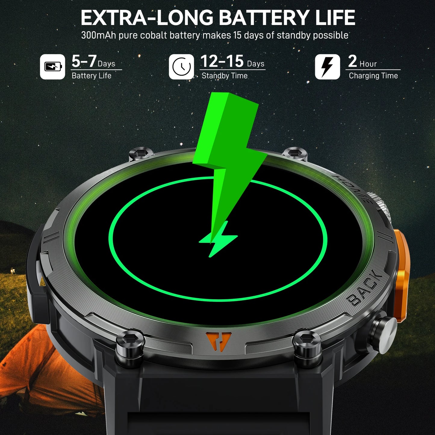 LaNikar KE3 Smart Watch for Men with Full Touch Screen Health Monitor Bluetooth Call For IOS Android