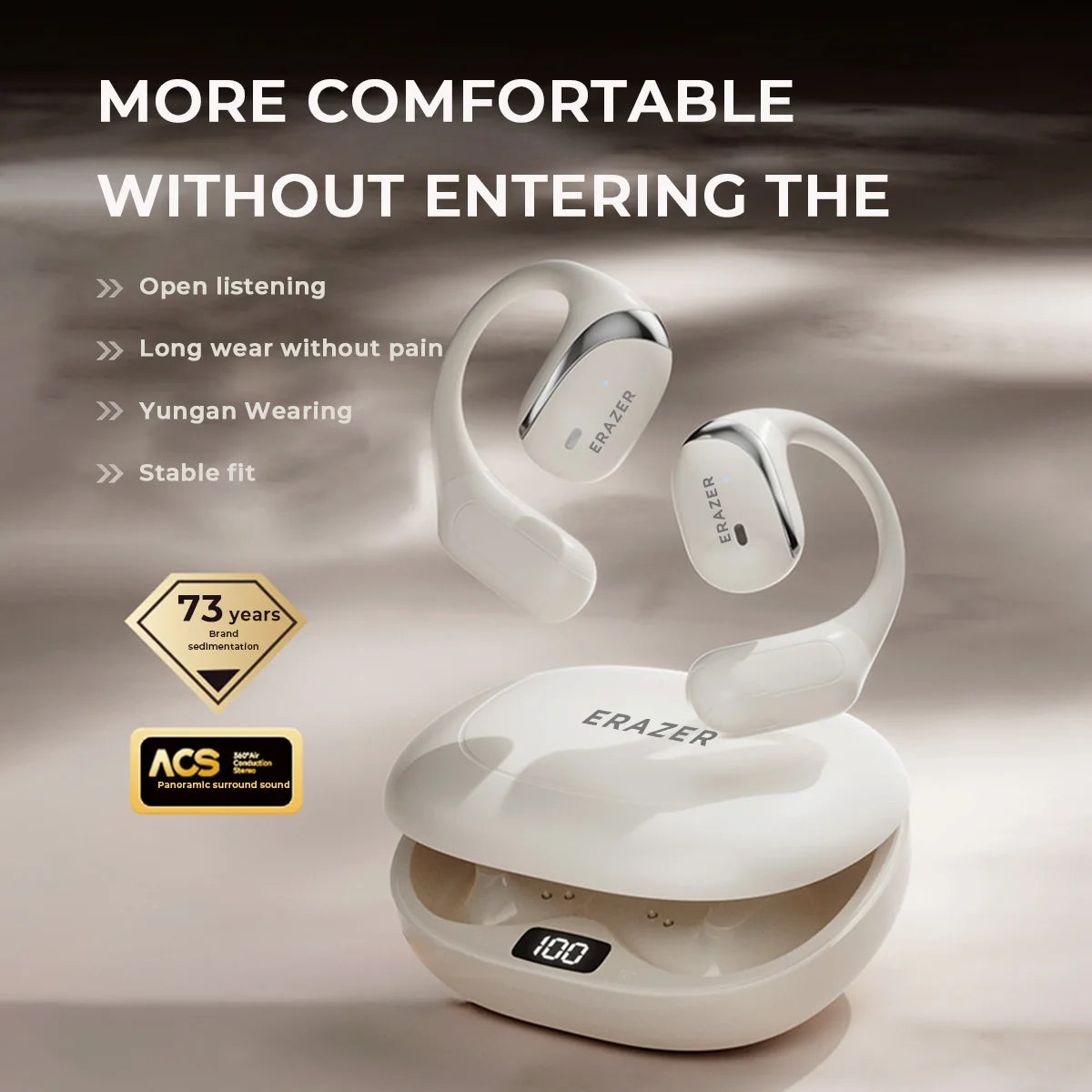 ERAZER X9 Wireless Headphones OWS Sports Open Bluetooth Earphones with Mic Noise Reduction Waterproof