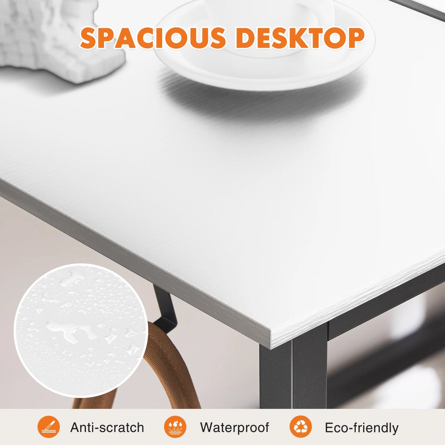 Computer Desk Writing Study Office Gaming Table Modern Simple Style Compact with Side Bag
