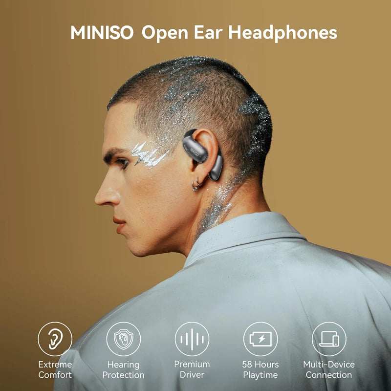 MINISO X28 Bluetooth Headset 5.4 Office Headphones ASMR Headset Wireless Headphones with Mic