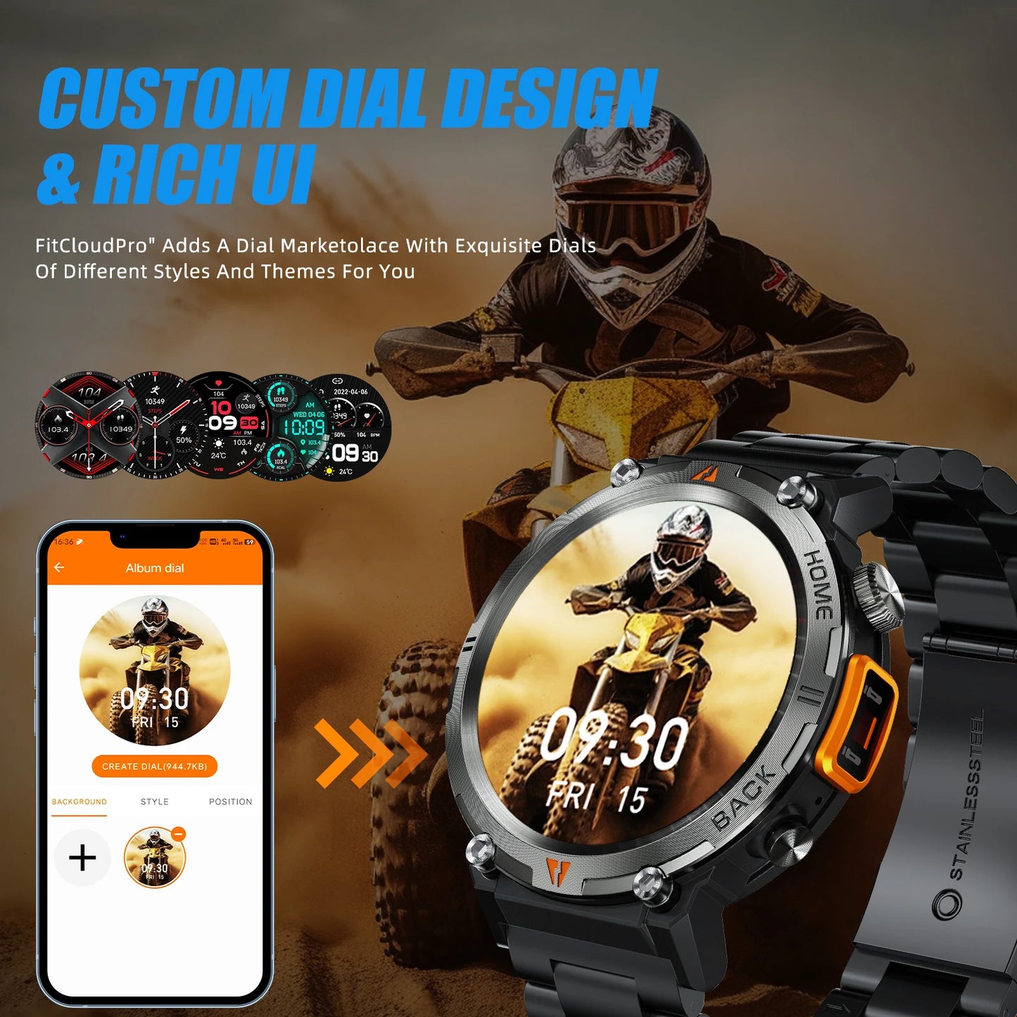 LaNikar KE3 Smart Watch for Men with Full Touch Screen Health Monitor Bluetooth Call For IOS Android