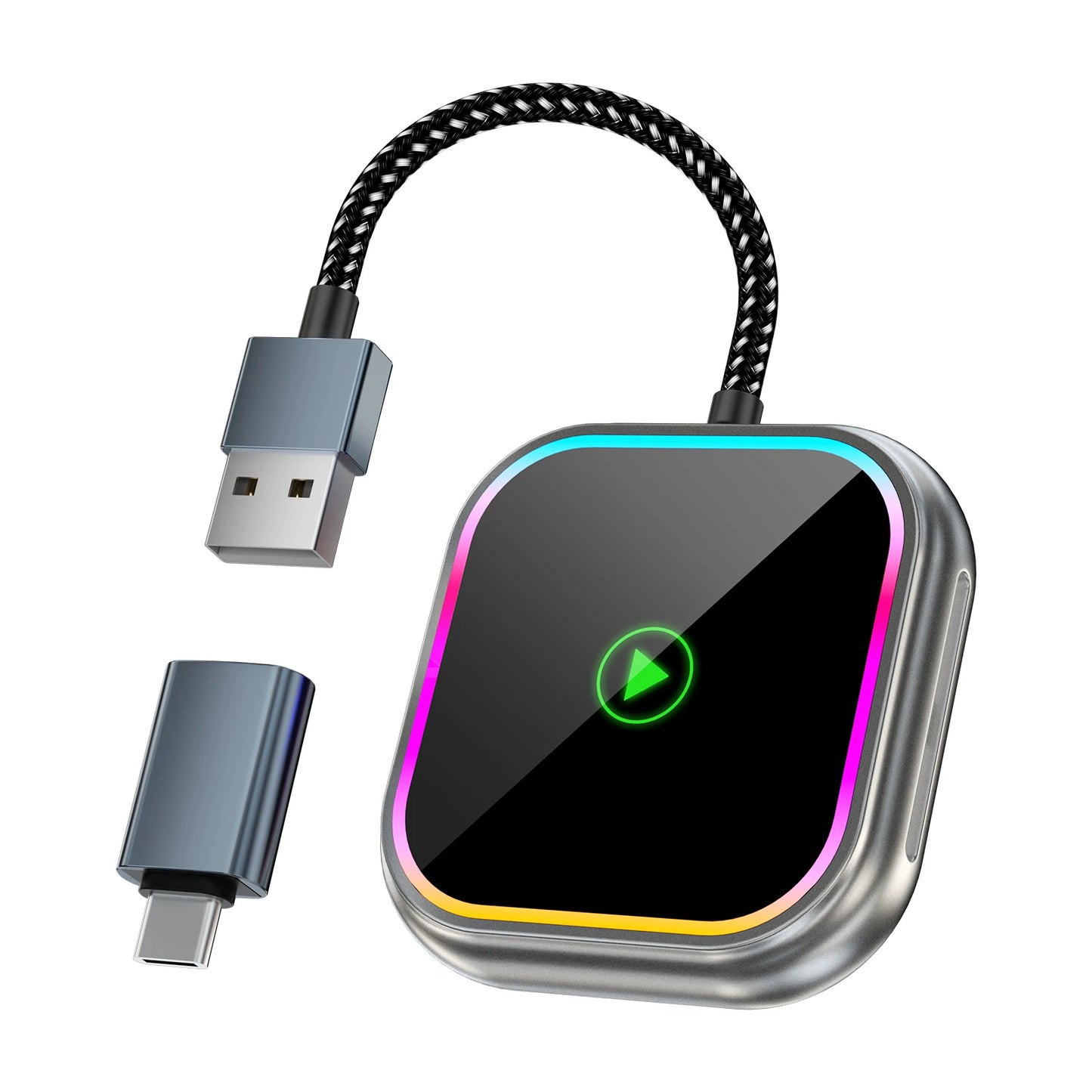 2025 New iPhone Wireless Carplay Adapter Mini Android Auto Adapter Plug & Play Apple Carplay Dongle Wifi Bluetooth Connected