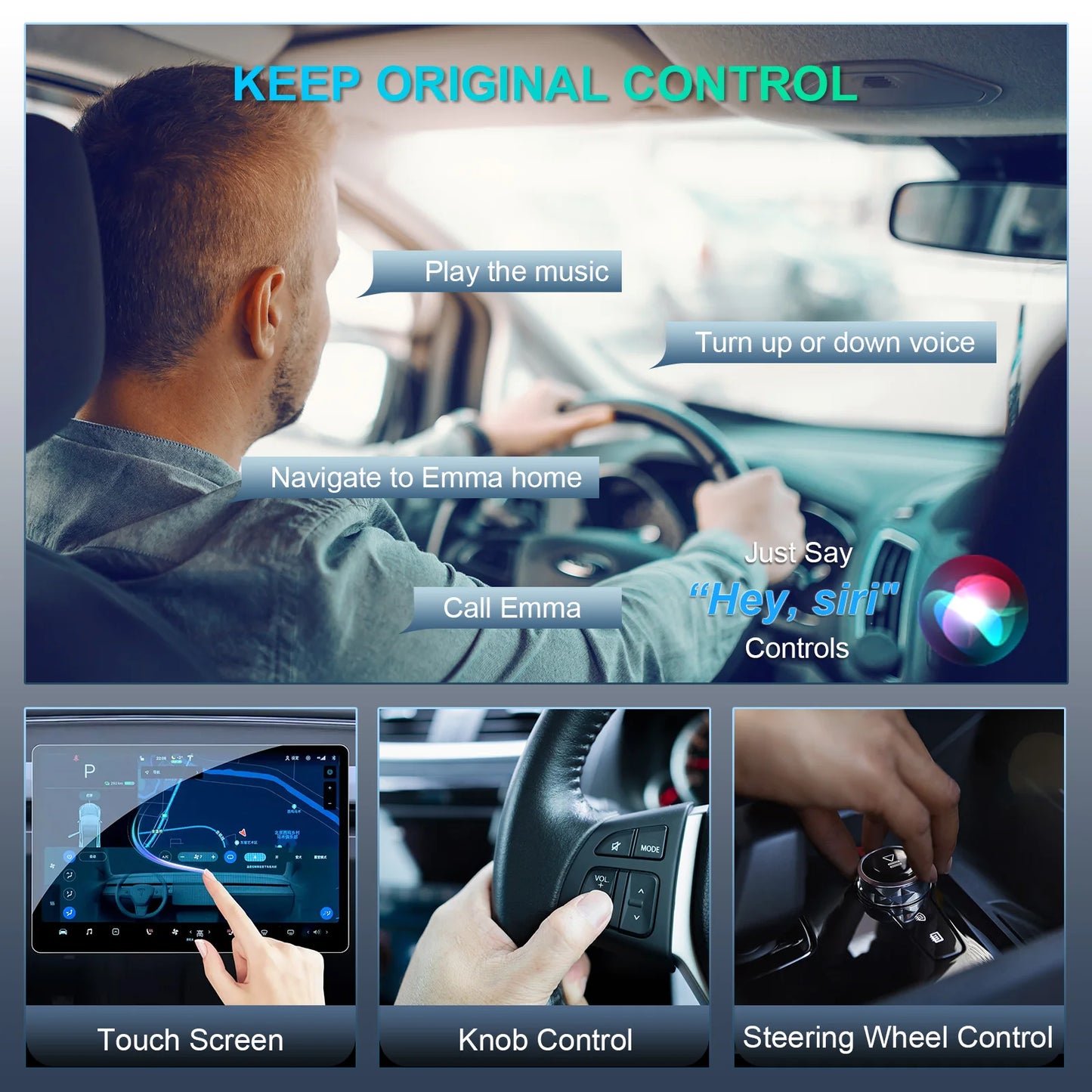 2025 New iPhone Wireless Carplay Adapter Mini Android Auto Adapter Plug & Play Apple Carplay Dongle Wifi Bluetooth Connected