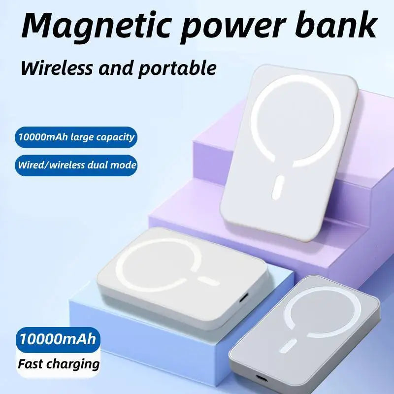 Thin, light and Portable for MagSafe 5000/10000mAh magnetic wireless power bank for iPhone 12-16
