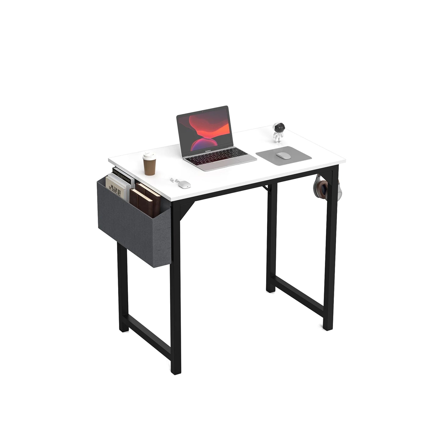Computer Desk Writing Study Office Gaming Table Modern Simple Style Compact with Side Bag
