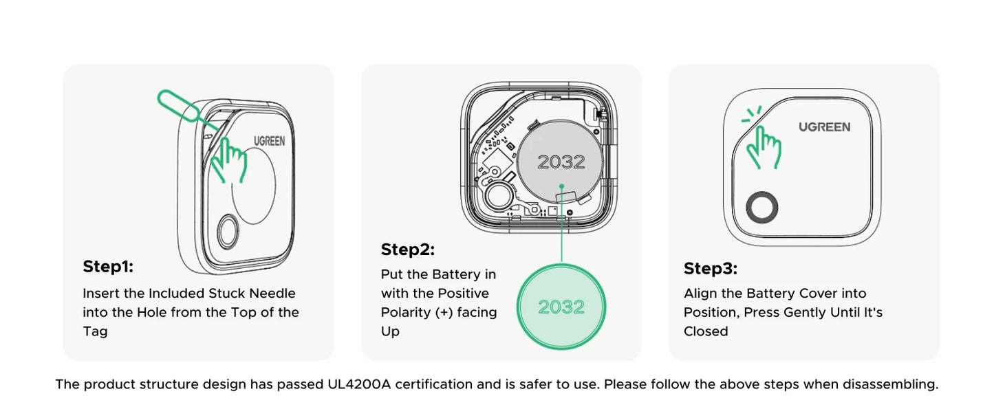 【2-Pack】 Smart Tag Bluetooth Tracker, Keys Finder Item Locator SmartTag Up to 2 Year Battery For iPhone Apple Find My (only IOS)