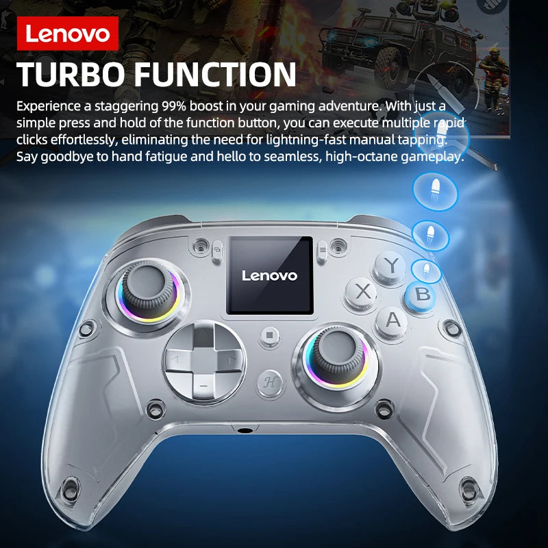Lenovo X01 Smart Screen Wireless Elite Controller 3 Modes Hall Effect Triggers Joysticks Long Battery Life Paddles Gamepad New