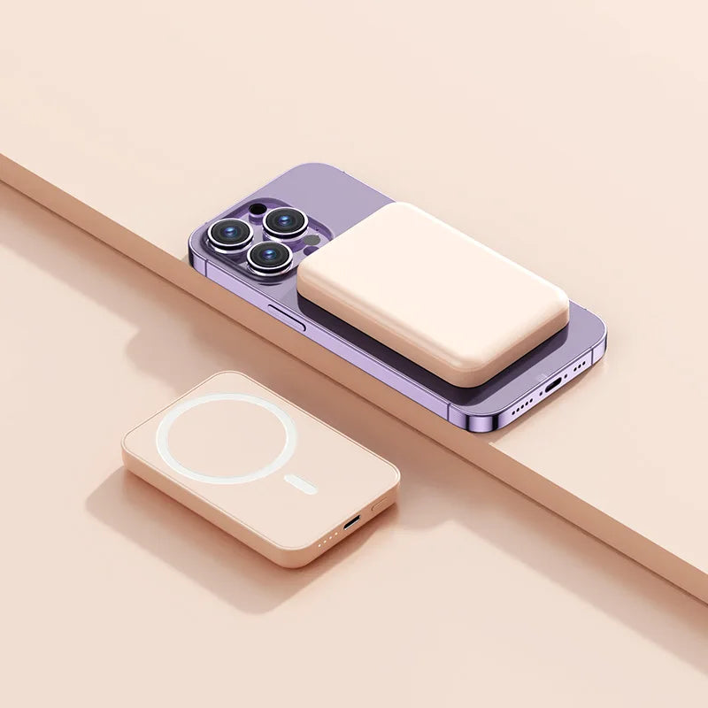 Thin, light and Portable for MagSafe 5000/10000mAh magnetic wireless power bank for iPhone 12-16