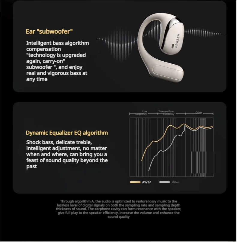 ERAZER X9 Wireless Headphones OWS Sports Open Bluetooth Earphones with Mic Noise Reduction Waterproof