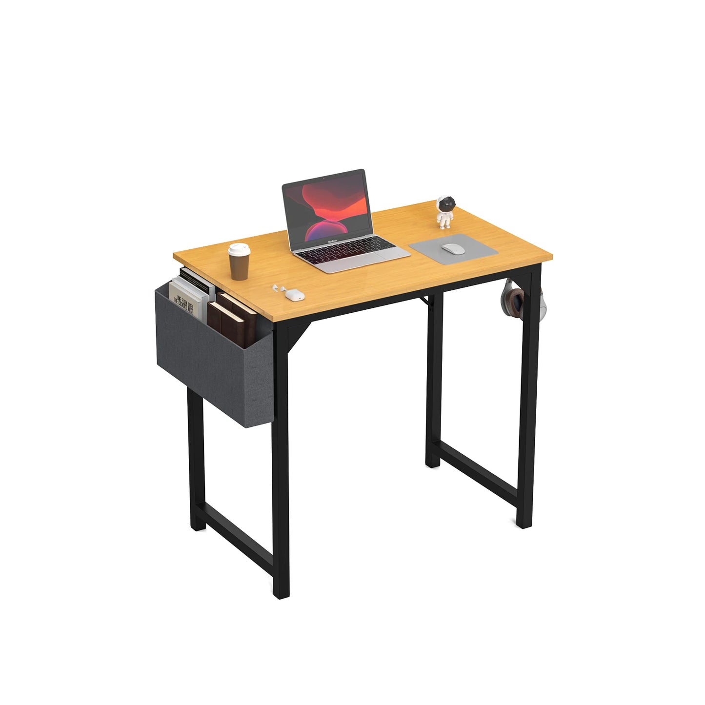 Computer Desk Writing Study Office Gaming Table Modern Simple Style Compact with Side Bag