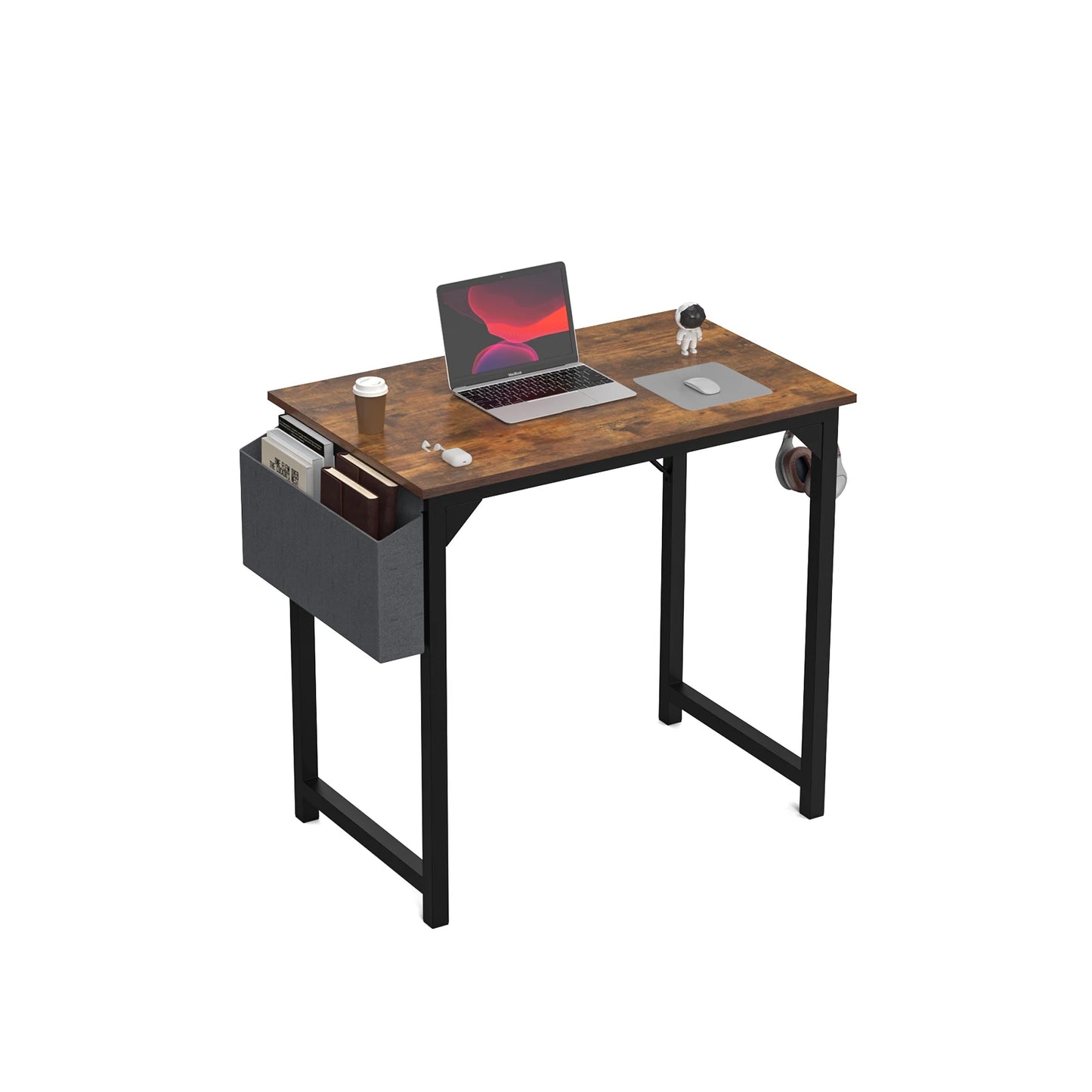 Computer Desk Writing Study Office Gaming Table Modern Simple Style Compact with Side Bag