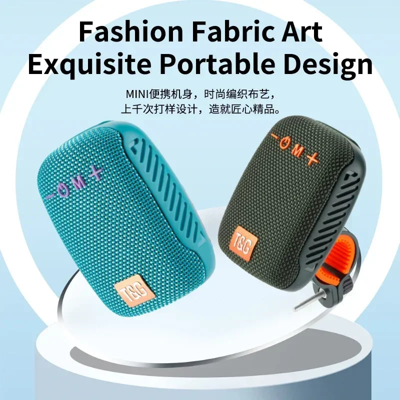 TG392 Outdoor Bicycle Portable Mini Bluetooth Speaker Waterproof FM Radio Supports TWS/TF/AUX Subwoofer Bicycle Wireless Speaker