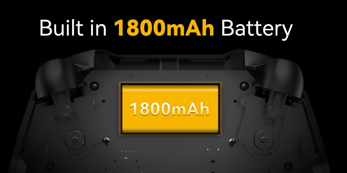 Interactive Screen Wireless Gaming Controller For PC/Switch/iOS/Android/Steam Deck, Hall Effect Stick & Trigger, RGB Lighting, Remappable Buttons, 1800mAh With Charging Dock -V2/Black(No Drift), [Notice]Not Compatible With Xb