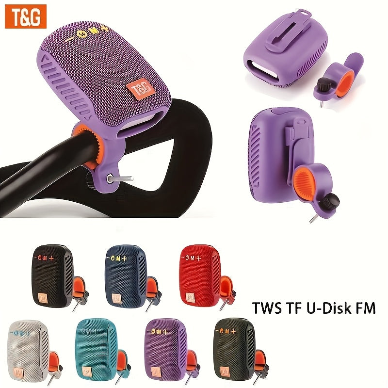 Outdoor Cycling Portable Speaker, a Compact Wireless Speaker for Cycling, Features IPX5 and TWS Capabilities. It Supports FM, TF Cards and USB Drives