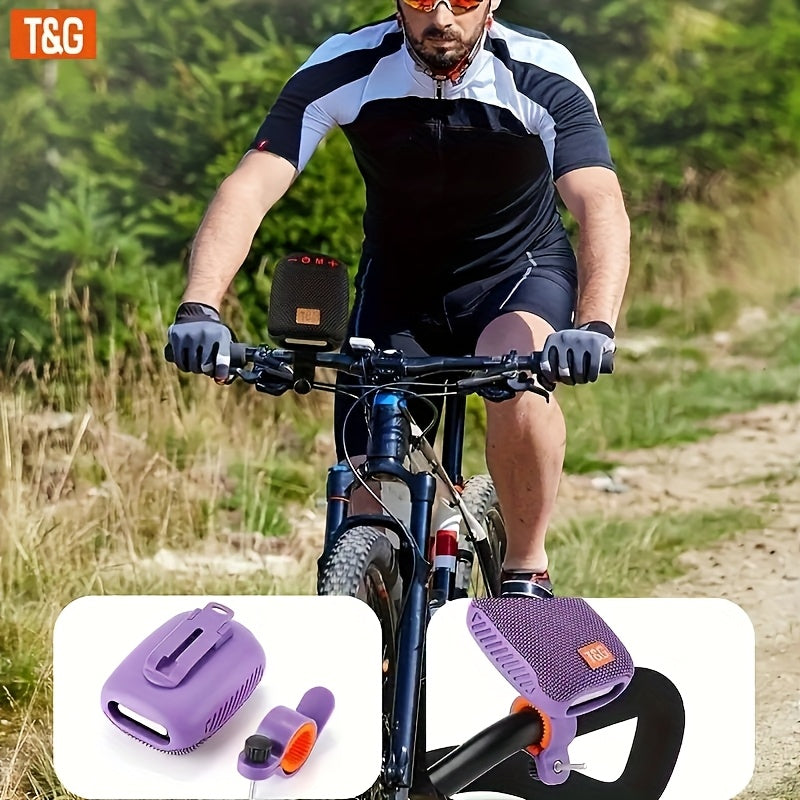 Outdoor Cycling Portable Speaker, a Compact Wireless Speaker for Cycling, Features IPX5 and TWS Capabilities. It Supports FM, TF Cards and USB Drives