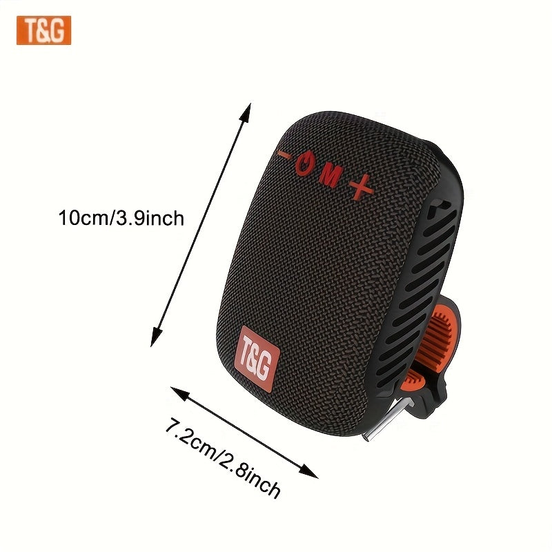 Outdoor Cycling Portable Speaker, a Compact Wireless Speaker for Cycling, Features IPX5 and TWS Capabilities. It Supports FM, TF Cards and USB Drives