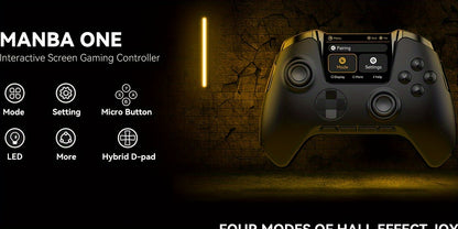 Interactive Screen Wireless Gaming Controller For PC/Switch/iOS/Android/Steam Deck, Hall Effect Stick & Trigger, RGB Lighting, Remappable Buttons, 1800mAh With Charging Dock -V2/Black(No Drift), [Notice]Not Compatible With Xb