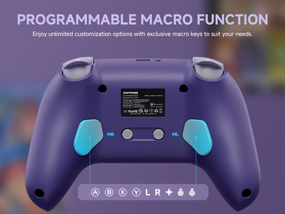 Wireless Controller for Nintendo Switch Oled/Switch/Lite, Wake-Up, Turbo, 6-Axis Gyro, Programmable for PC/Phone