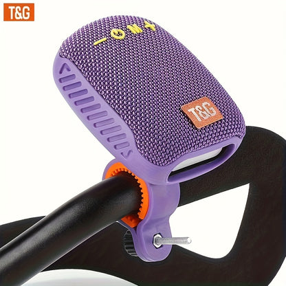 Outdoor Cycling Portable Speaker, a Compact Wireless Speaker for Cycling, Features IPX5 and TWS Capabilities. It Supports FM, TF Cards and USB Drives