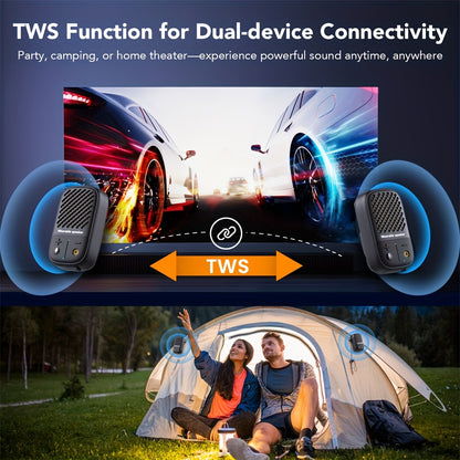 Wearable Wireless Speaker (supports TF Card), Built-in Hands-free Calling Speaker And Microphone, 600mA Rechargeable Battery, High-fidelity Sound Quality, Suitable For Outdoor Workers And Office Workers;