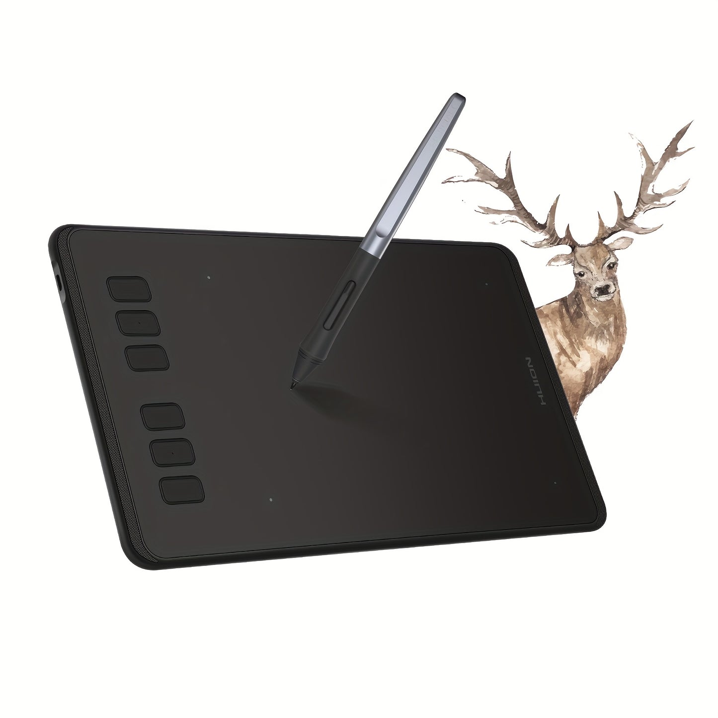6x4 Inch Drawing Pad/Art Tablet Featuring a Battery-Free Stylus, 8192 Levels of Pen Pressure and 6 Hotkeys, Suitable for Drawing, Writing, Design, Teaching. Compatible with Mac, PC and Mobile