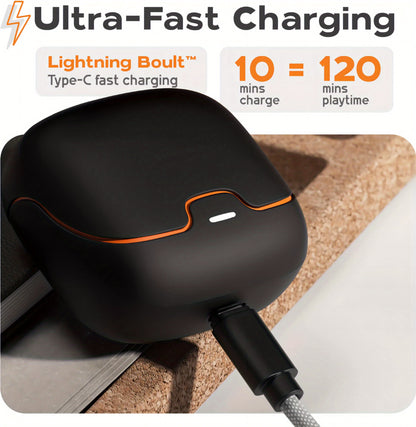 TWS Wireless Earbuds BT 5.4 Low Latency Long Range Earphones Microphone Noise Reduction Fast Charging Game Mode Play Game Listen Music Headset