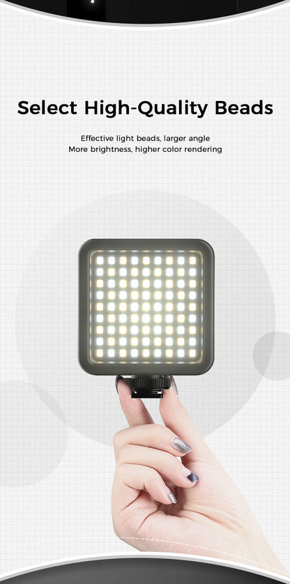 VIJIM VL81 LED Video Light Camera Light 3200-5600K 850LM 6.5W With Cold Shoe Mini Vlog Fill Light 3000mAh Panel Lamp Photography