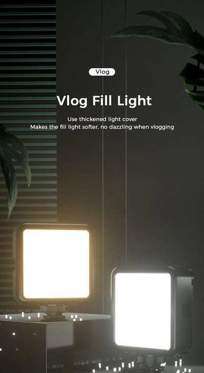 VIJIM VL81 LED Video Light Camera Light 3200-5600K 850LM 6.5W With Cold Shoe Mini Vlog Fill Light 3000mAh Panel Lamp Photography