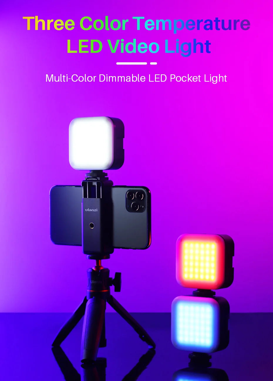 VIJIM VL81 LED Video Light Camera Light 3200-5600K 850LM 6.5W With Cold Shoe Mini Vlog Fill Light 3000mAh Panel Lamp Photography