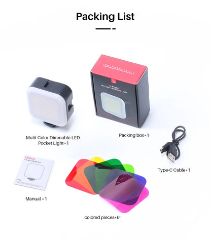 VIJIM VL81 LED Video Light Camera Light 3200-5600K 850LM 6.5W With Cold Shoe Mini Vlog Fill Light 3000mAh Panel Lamp Photography