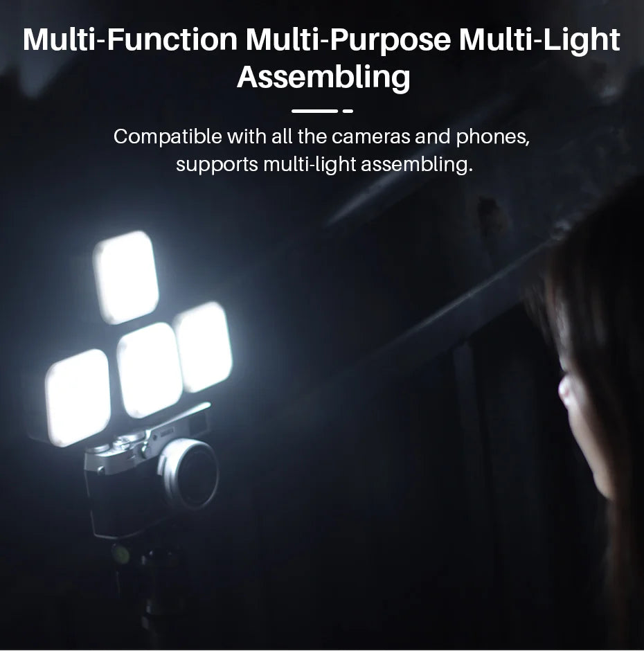 VIJIM VL81 LED Video Light Camera Light 3200-5600K 850LM 6.5W With Cold Shoe Mini Vlog Fill Light 3000mAh Panel Lamp Photography