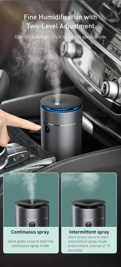 Baseus Car Oil Diffuser Humidifier Auto Air Purifier Air Freshener with LED Light For Car Aroma Aromatherapy