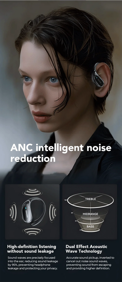 ERAZER XT80 Pro Sports Wireless Headphones with Mics, Button Control, LED Power Display,Hifi Stereo Sound