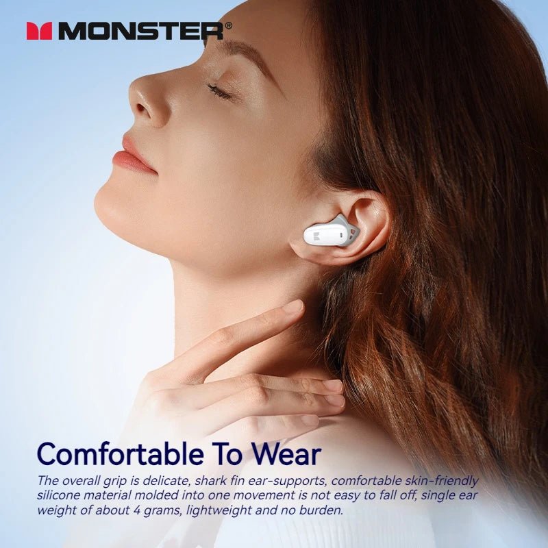 Monster Ture Wireless Earbuds AI Noise Cancelling Bluetooth 5.4 Headphones IPX5 Waterproof Sports Earphone with Mic TWS Headset