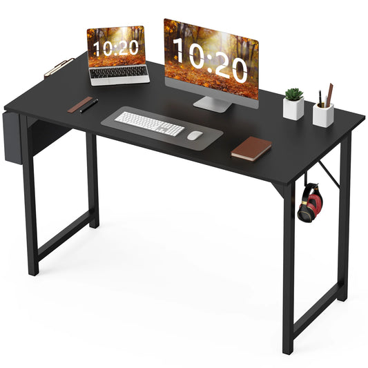 Computer Desk Writing Study Office Gaming Table Modern Simple Style Compact with Side Bag