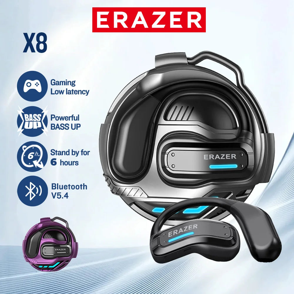 ERAZER X8 Gaming Earbuds Bluetooth 5.4 Wireless Headphones Ball Low latency HD Call with Mic