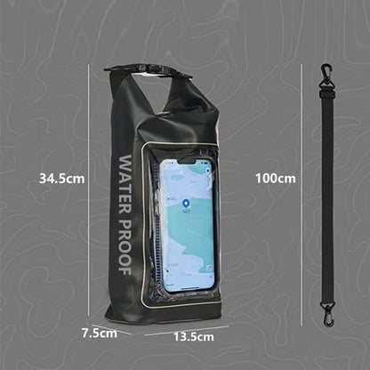 2L Swimming PVC Pack Dry Bag Touch Screen Outdoor Waterproof Shoulder Kayak Bags Trekking Drifting Rafting Surfing Boating Bag