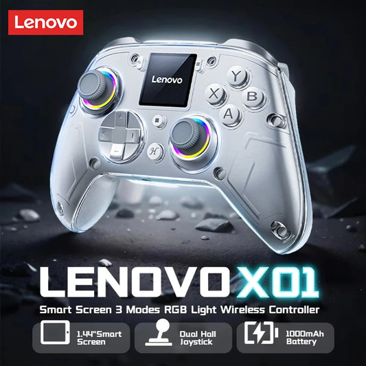 Lenovo X01 Smart Screen Wireless Elite Controller 3 Modes Hall Effect Triggers Joysticks Long Battery Life Paddles Gamepad New