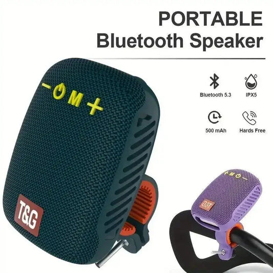 TG392 Outdoor Bicycle Portable Mini Bluetooth Speaker Waterproof FM Radio Supports TWS/TF/AUX Subwoofer Bicycle Wireless Speaker
