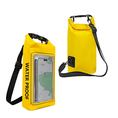 2L Swimming PVC Pack Dry Bag Touch Screen Outdoor Waterproof Shoulder Kayak Bags Trekking Drifting Rafting Surfing Boating Bag