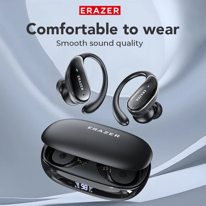 ERAZER XT80 Pro Sports Wireless Headphones with Mics, Button Control, LED Power Display,Hifi Stereo Sound
